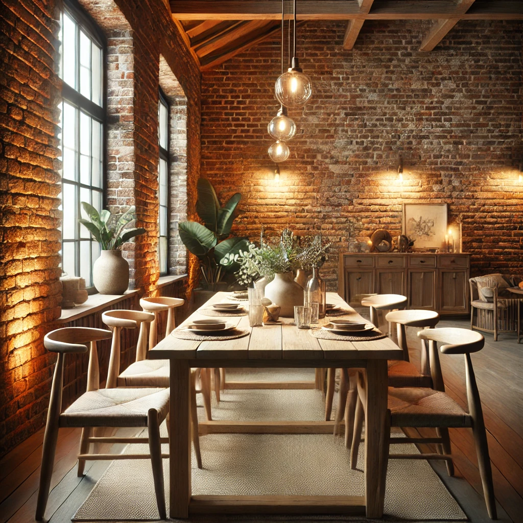 Brick wall in different styles