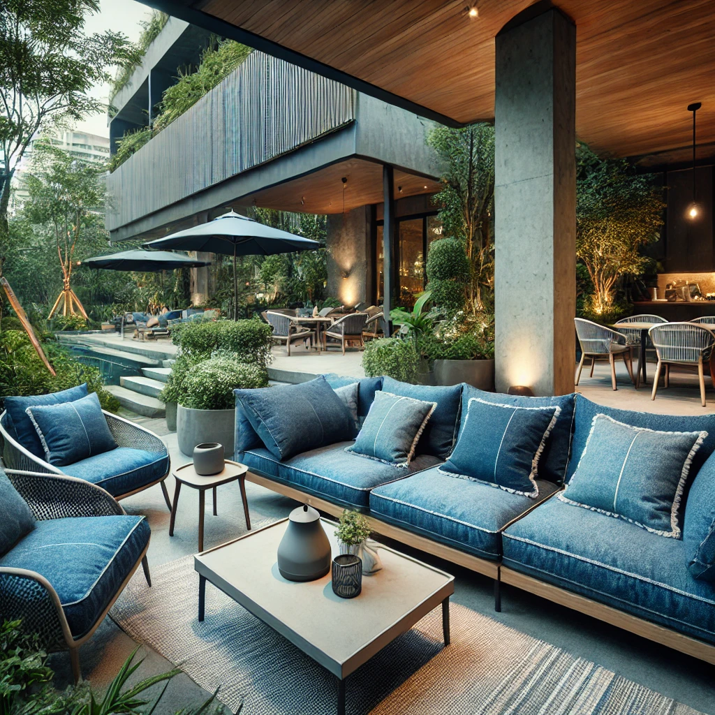 Denim textile accents