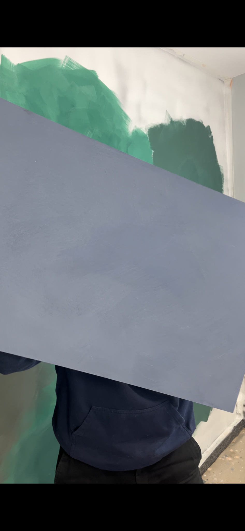 Limewash application on wall